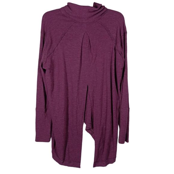 Free People We the Free Split Back Turtleneck Purple size Large - Picture 4 of 7